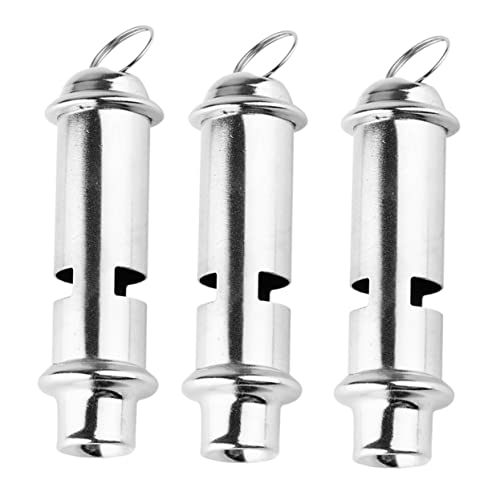 GANAZONO 1set Silver Survival Whistle Whistle Dog Portable Whistle Stainless Steel Stainless Steel Whistle 3pcs