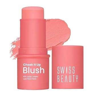 New Cheek It Up Blush, Lumi-Matte Finish with Jojoba Oil, Showstopper Shade, 8g