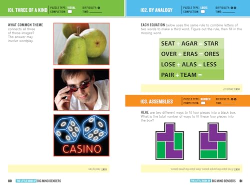 The Little Book of Big Mind Benders: Over 450 Word Puzzles, Number Stumpers, Riddles, Brainteasers, and Visual Conundrums - Image 3