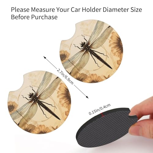 Portavasos para auto juego 2 piezas negro neopreno miniatura 2