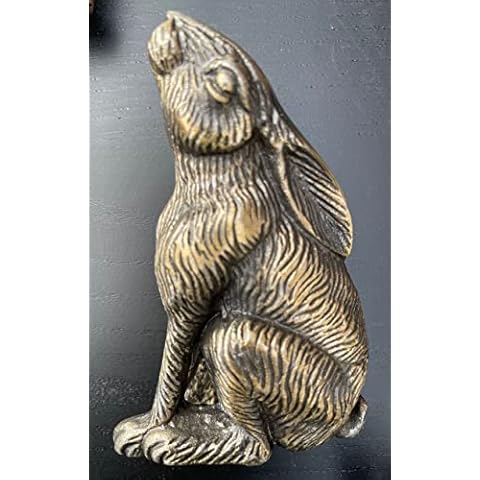 Moon Gazing Hare Door Knocker (Antique Brass) Cover