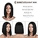 SUKRI Black Bob Wigs for Women Short Straight Bob Wigs with Bangs Middle Part Synthetic Cosplay Costume Party Wigs