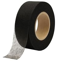 JPstraps 30 m x 25 mm extra starkes Fliselin-Klebeband (Doppel-PA-Klebe) für Säume, Kleidung, Vorhänge, Hosen, Jeans (kein Nähen erforderlich), Schwarz