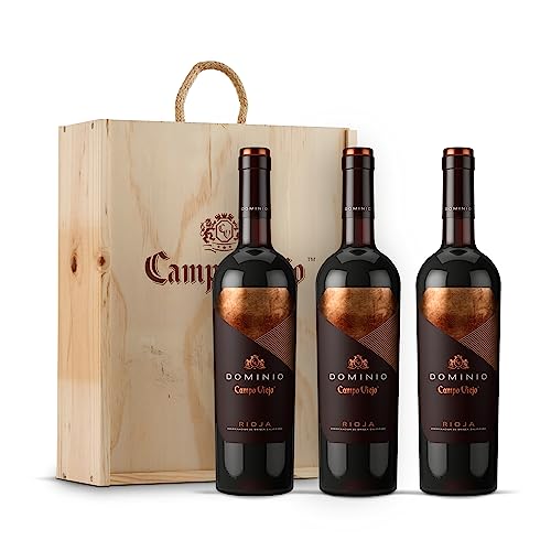 Dominio De Campo Viejo Caja De Madera Premium 3 Botellas D.O.Ca Rioja Vino - 750 Ml Dominio De Campo Viejo Caja De Madera Premium 3 Botellas D.O.Ca Rioja Vino - 750 Ml