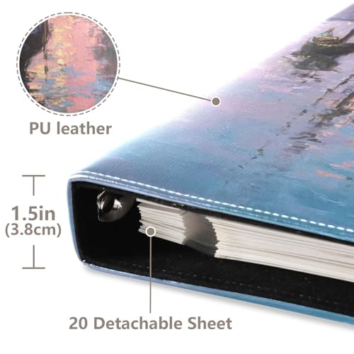 Álbum de fotos grande JIPONI Romantic Italy Venice, álbum DIY con cubierta de cuero para fotos de 4x6, 5x7 y 6x8 pulgadas, libro de recuerdos autoadhesivo para bodas, bebés y familia miniatura 4