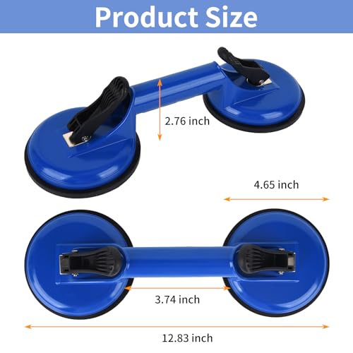 Fcho SUCTION CUPS Heavy Duty Aluminum Vacuum Plate Handle Glass Holder Hooks To Lift Large Glass/Tile Lifter/Moving Glass/Pad thumb #2