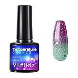 Color Changing Gel Nail Polish ，1 PC Temperature Mood Change Gel Polish ,Trendy Natural Nail Art Designs Gel Polish Shades Starter Kit Home/Salon Manicure