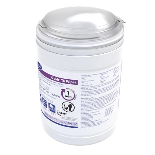 Image of Oxivir Diversey 101105152 Tb Disinfectant Small Wipes, Accelerated Hydrogen Peroxide Based Cleaner Disinfectant, Ready-to-Use, Unscented, 160-Wipes, 1-Canister (Pack of 4)