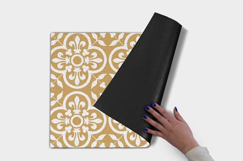 Paillasson 150x100cm géométrique tapis d'accueil grand format de sol