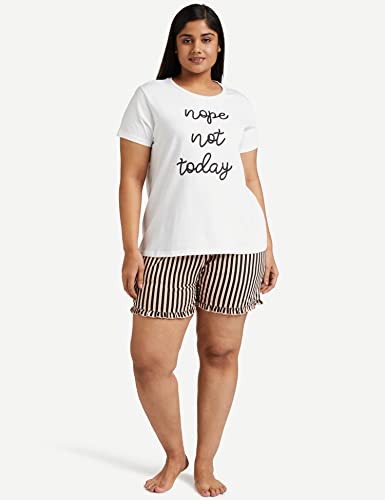 Image of Amazon Brand - Symbol Women Cotton Stretch Regular Fit Round Neck Half Sleeve T-Shirt (Available in Plus Sizes)