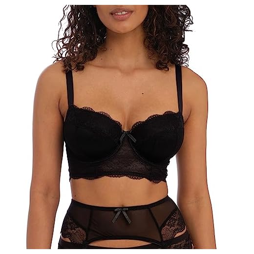 Freya Damen Fancies Underwire Longline Bra BH, schwarz, 60F