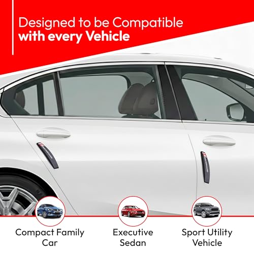 Image of Car Door Handle Scratches Guard Protector Transparent PU Sticker Set of 4 Pcs Compatible with (Door Edge Guard)