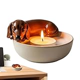 Juego de soporte de velas – bandeja de luz para té, decoración de diseño para perros | Recipientes modernos para luz delté para vacaciones, centros de mesa de cocina de Halloween Ring