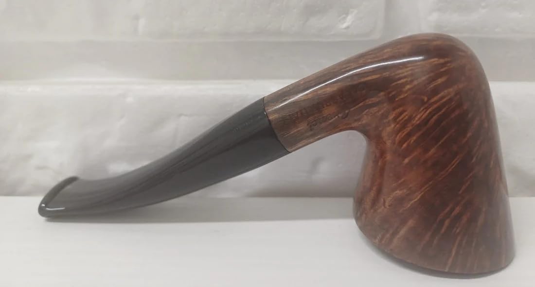 Grenci - Pipa artesanal lisa curva, 100% artesanal, 100% fabricada en Italia