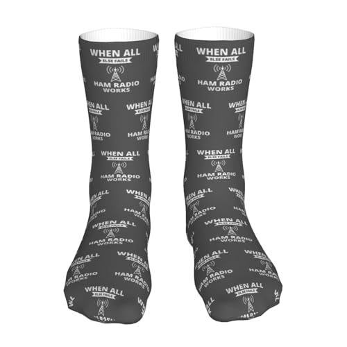 Ham Radio Operator Casual Calf Socks for Men's and Women's Soft Comfortable Winter Warm