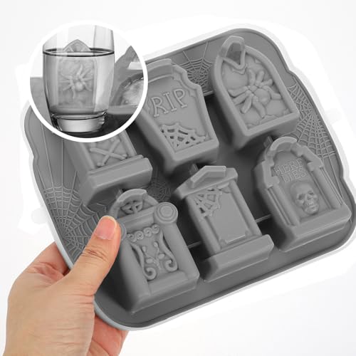 Molde de silicona para cubos de hielo Halloween con tapa miniatura 4