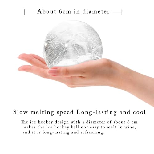 Molde esfera de hielo de 2.4 pulgadas, pack de 4 miniatura 3