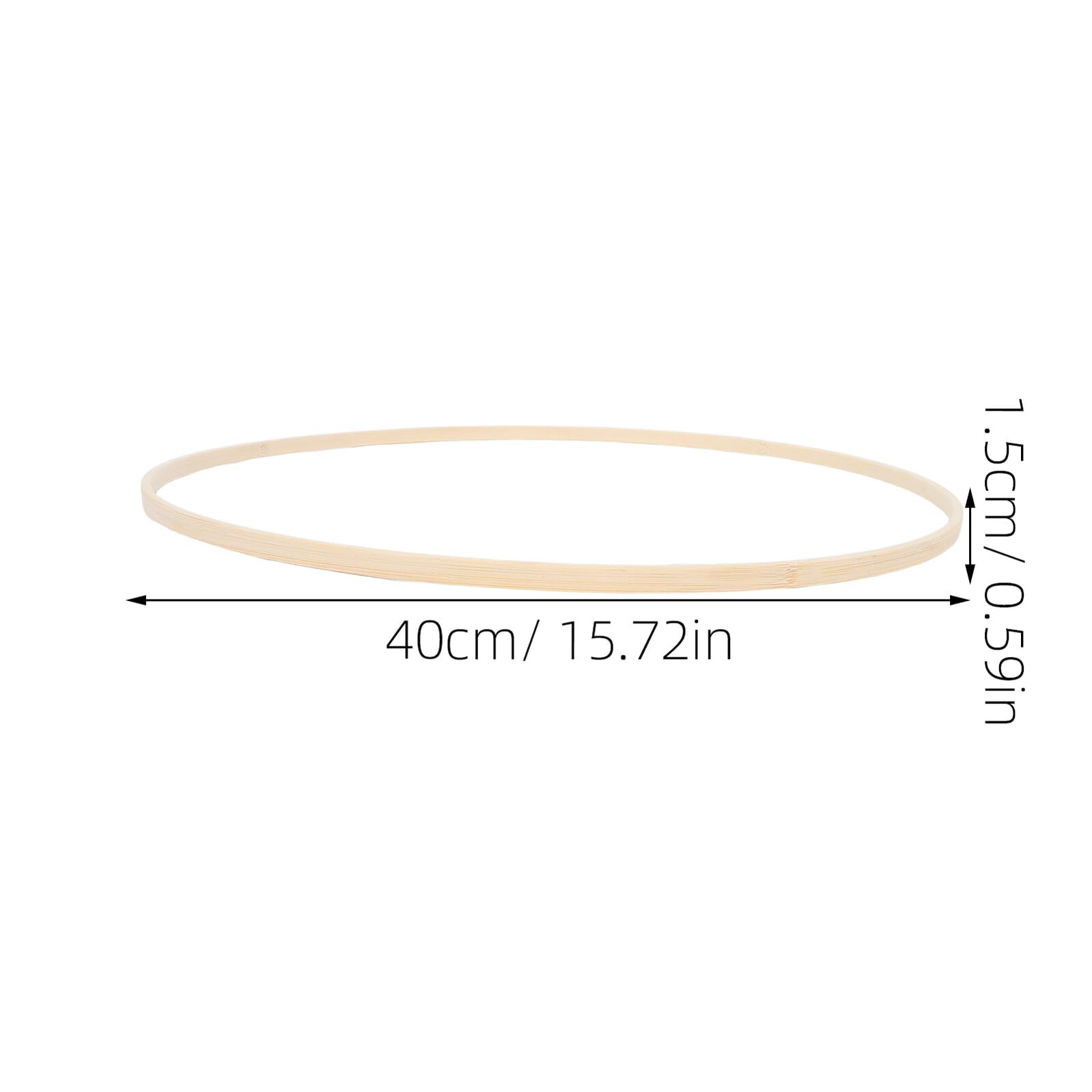 Aros de Macramé de Bambú 40 Cm para Manualidades 10 Piezas Beige Naturales para Decoración DIY Bodas y Hogar
