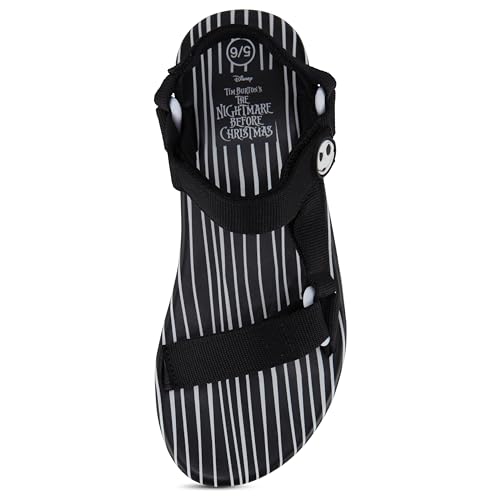 Disney Ladies Nightmare Before Christmas Sandals - Ladies Classic Jack Skellington Double Strap Sandals Slip On Slides Shoes4