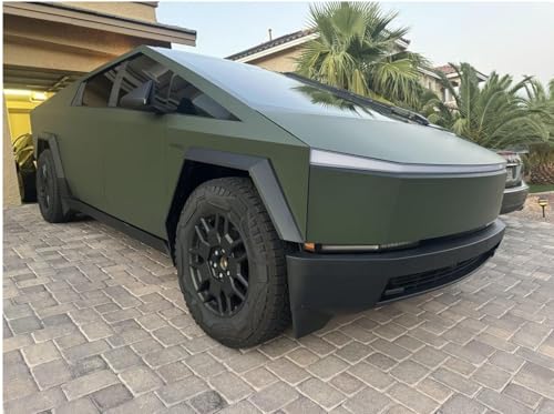Image of Premium Matte Green Finish - Stylish, Non-Reflective Pink Vinyl Film adds a Sleek, Modern Look to Any Vehicle. (Olive Green, 20 X 250 inch)