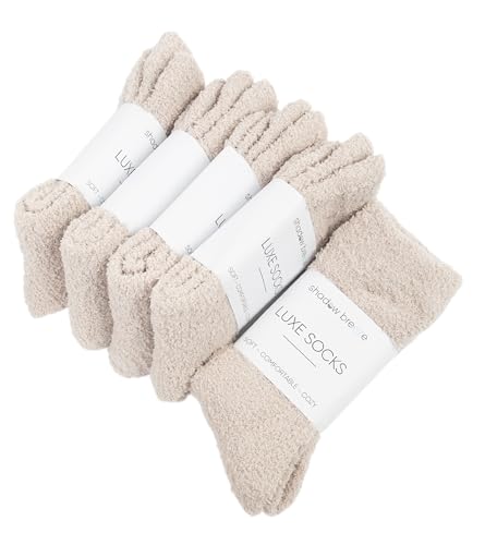 Shadow Breeze Plush Cozy Knit Socks | Super Soft Comfortable Fuzzy Luxe Socks
