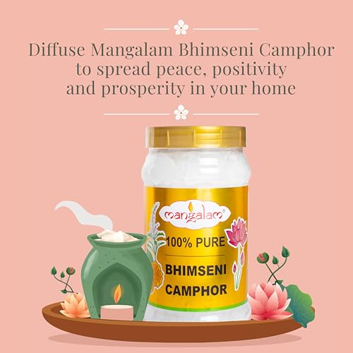 Image of MANGALAM Bhimseni (Original) Camphor 500g Jar - Pack Of 2 | 100% Pure | For Puja, Aromatherapy & Air Freshener | Sweet Fragrance