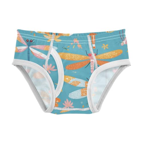 KLL Dragonfly Pattern Illustration Boys Toddler Pure Cotton Underwear Briefs Cute Children Undies