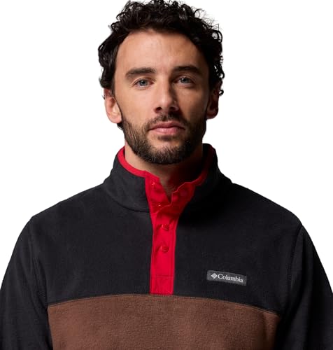 Columbia Mens Steens Mountain Half Snap Fleece Jacket, Tobacco/Black/MTN Red, Medium4