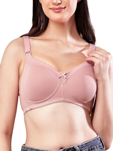 Image of Womens Seamless Padded Bra | Non Wired | Detachable Straps | Everyday Comfort | Full Coverage