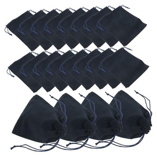DIYEAH Elegant Velvet Jewelry Storage Bag 20pcs Small Earrings Bag Jewelry Earrings Pouch Drawstring Bag 12x15cm