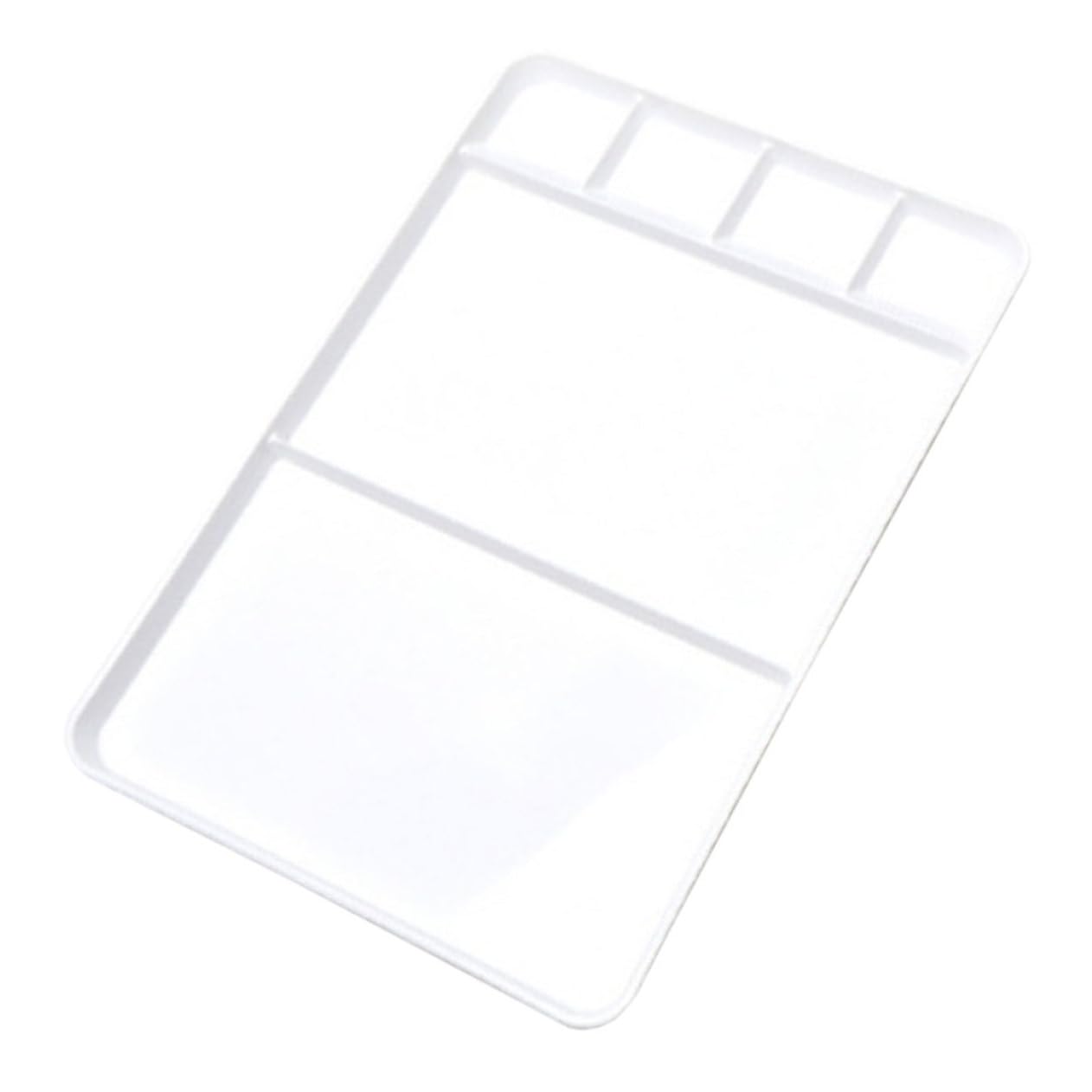 Palette Blanc Carrée Multi-Compartiments en PP de Peinture pour Artistes