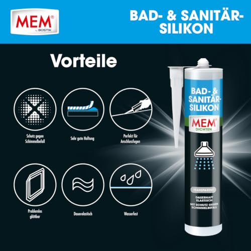 MEM Bad & Sanitär-Silikon - 300 ml Kartusche – Ansicht 4