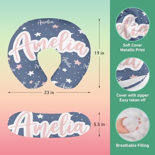 Image of Personalised Car Seat Cover for Girls and Boys - 7 in 1 Multipurpose Breast Feeding Cover, Blue Star Nursing Cover, Grocery Cart Cover - Birthday Gift for Babies
