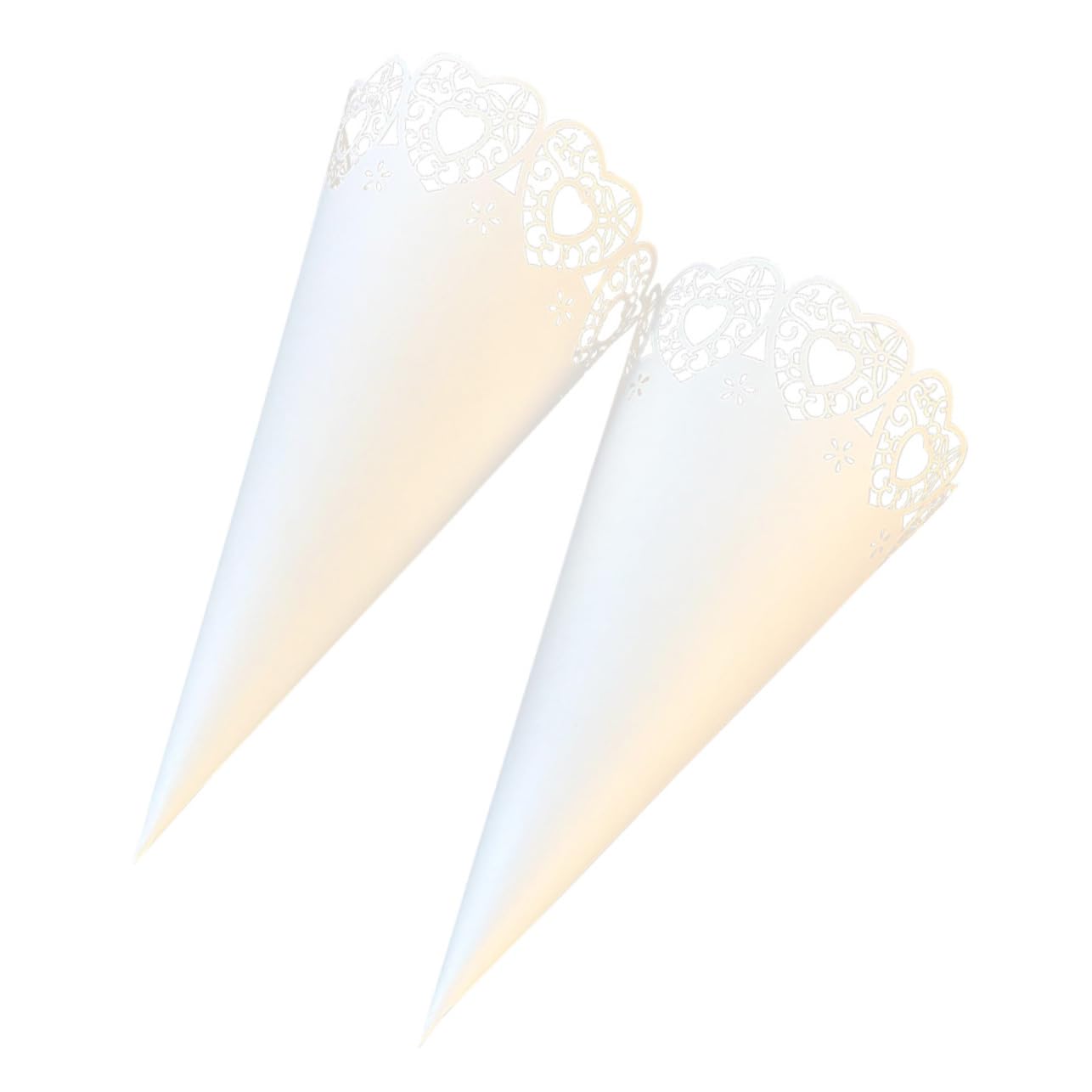 Ipetboom 50pcs Hollow Flower Paper Tubes Lace Design Wrapping Paper Elegant and Versatile for Parties and Weddings