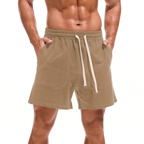 Short d'entraînement en coton respirant et élastique AMY COULEE pour homme