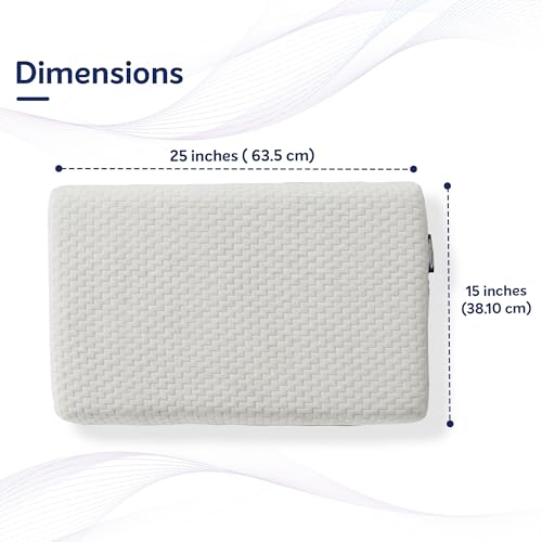 Image of Sleepwell Easy Rest Pillow | VPF Foam | Neck Support & Pressure Relief | Everyday Comfort | Light & Durable | Medium Soft Firm | Breathable | Machine Wash | 24 x 16 Inches | Pack of 1