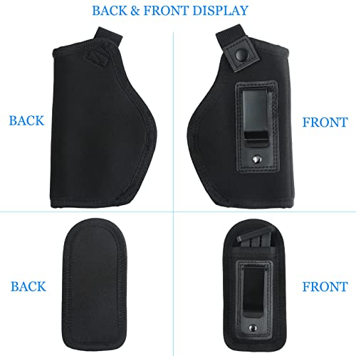 Dephila Gun Holsters For Pistols 9Mm, Iwb Concealed Carry Pistol Holsters Right & Left Hand Universal, Fits For S&W M&P Shield 9/40 9Mm P320 Glock 17 19 26 (1 Gun Holster + 1 Magazine Holster) #TOP7