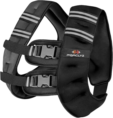 Weighted Vest Weighed Vest Women Men Kids, 12lb Body Weight Vest with Reflective Stripe, Adjustable...