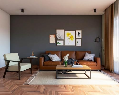 Image of WALLMATE Grey Wallpaper Matte Solid Gray Contact Paper Texture Self-Adhesive Peel and Stick Thick Removable Wallpaper for Bedroom Cabinets Livingroom (24 x 150 inch, Dark Grey Matte)