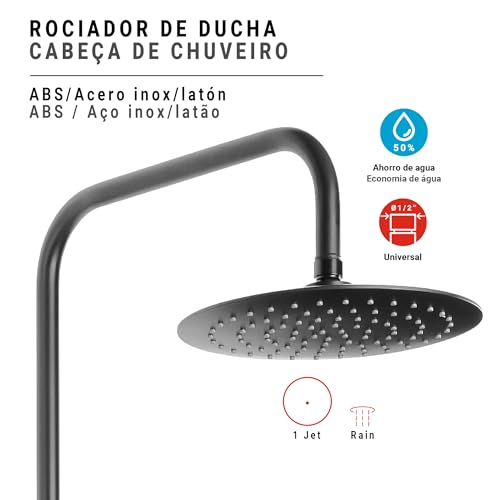 Colonna Doccia Termostatica Estensibile Star Mix 03 Nero Opaco - 2