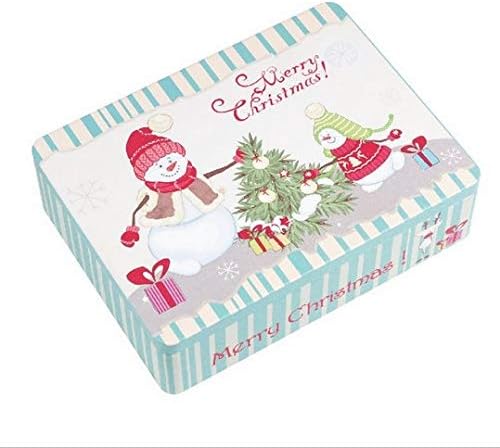 240X180X66mm Christmas style candy jewelry biscuit storage metal box container case gift box - (Color: 04)