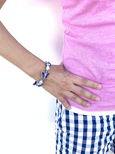 Butterfly Bracelet - Butterfly Jewelry Gift For Women Girls - Butterfly Lovers Gift Stretch Bangle2