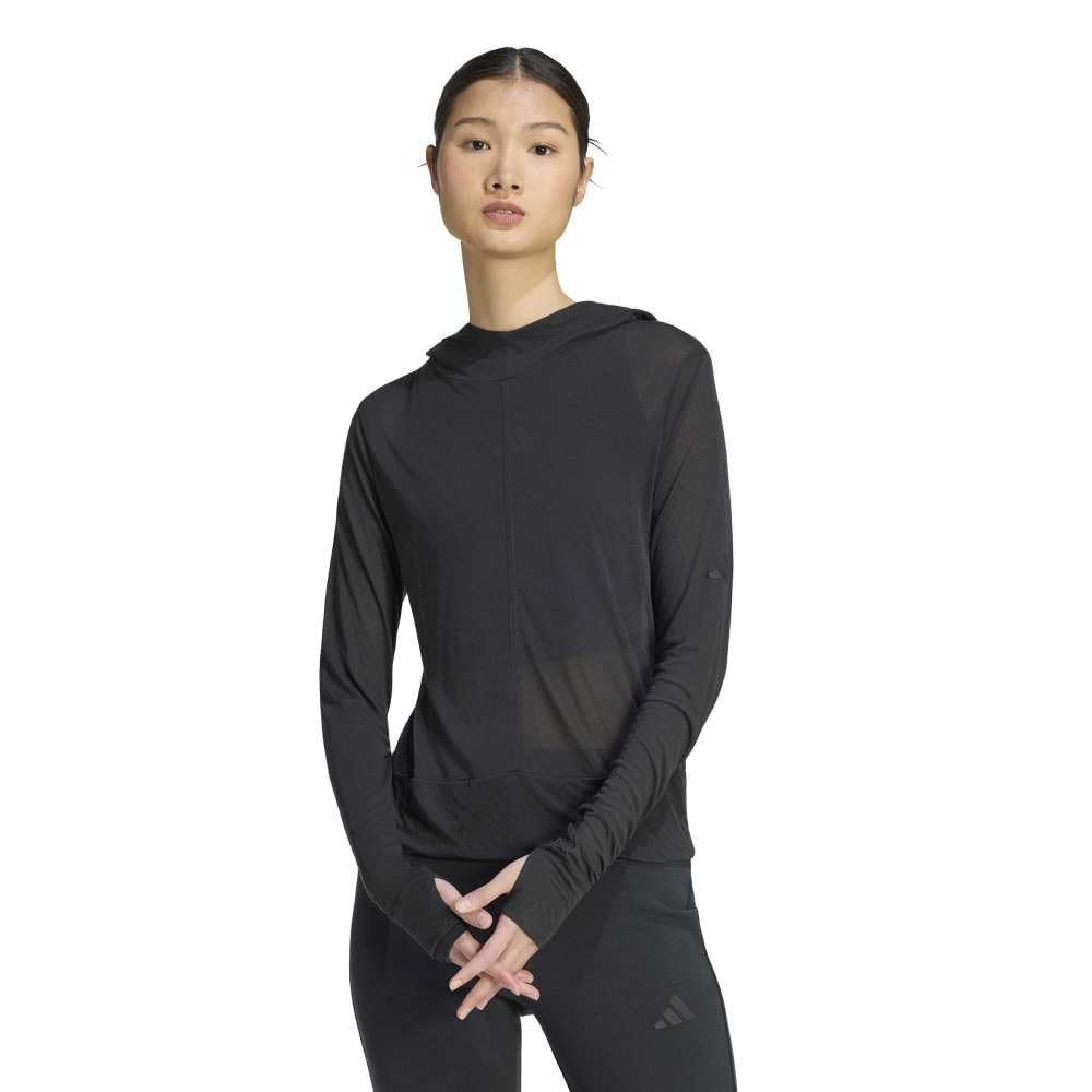adidas Soft Lux Sheer Hooded Long-Sleeve Manga Larga Mujer (Pack de 1)