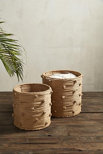 Panier en corde de papier tressé main Mud Pie chic