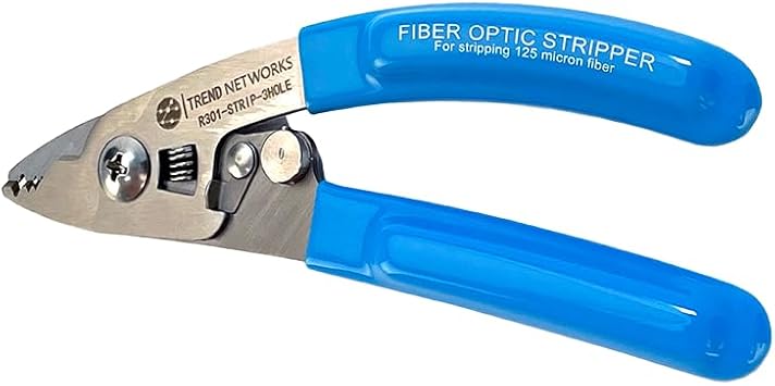 Precision 3-Hole Fiber Optic Stripper | Multi-Diameter Pliers for 250m, 900m, 2mm/3mm Fiber Cable Jackets & Coatings