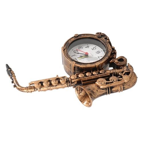 PRETYZOOM Campana de saxofón Mecanismo de Reloj Relojes Decorativos para repisa Reloj de Pared silencioso Relojes de Pared Reloj LED Reloj de cabecera Reloj de Mesa de Movimiento el plastico