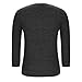 VOGFFR Knit Tops for Women,3/4 Length Sleeve Womens Tops Ribbed Knit Fall Sweater Button Down Vneck Casual Sweaters Fashion Soft Pullover Top Dark Gray