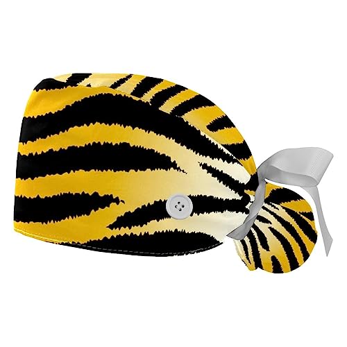 Cappellini da lavoro avec bandeau sudore et motif tigre pour protection des cheveux en service