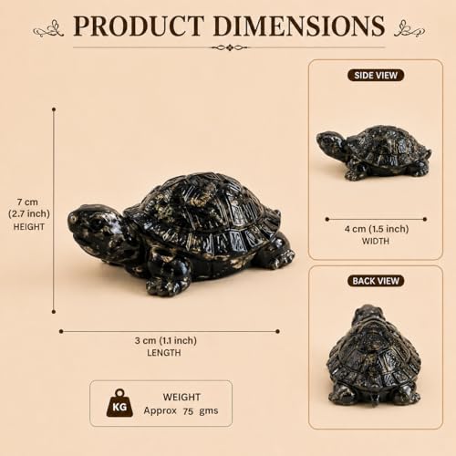 Image of ZAICUS Tortoise Showpiece for Home Decor | Lucky Turtle Figurine | Lucky Tortoise | Tabletop Decor | Home & Office | Vastu & Feng Shui | Gift for Housewarming