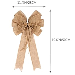 2 Pack Large Burlap Jute Hemp Rope Bows for Wreaths,Rustic Farmhouse Crafts Bow Wrapping Tree Topper Wedding Holiday Birthday Party Wall Home Boho Front Door Decorations 2 Pack Large Burlap Jute Hemp Rope Bows for WreathsRustic Farmhouse Crafts Bow Wrapping Tree Topper Wedding Holiday Birthday Party Wall Home Boho Front Door Decorations
